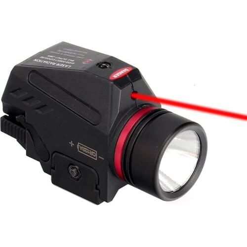 Tactical LED Weapon Gen Light Flashlight Red Dot Laser Sight Military Airsoft Pistol Gun Light for 20mm Rail Mini Pistol Gen