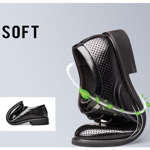 YEINSHAARS Summer Autumn Mens Dress Shoes Breathable Wedding Shoes Formal Suit Office Shoes Cow Leather Shoes Various Styles