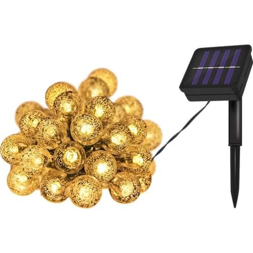 2.3cm Bubble Ball Solar String Lights Waterproof, Antifreeze, Sunscreen, Holiday Decoration Garden Balcony Lights