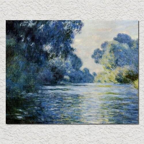 High quality Claude Monet modern art Arm of the seine at giverny Oil paintings reproduction hand painted