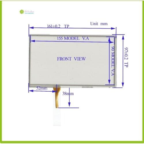 ZhiYuSun A2286F-G compatible 161mm*97mm NEW 7 inch 4 line For Car DVD touch screen panel 162*100 Sensor glass Welding type