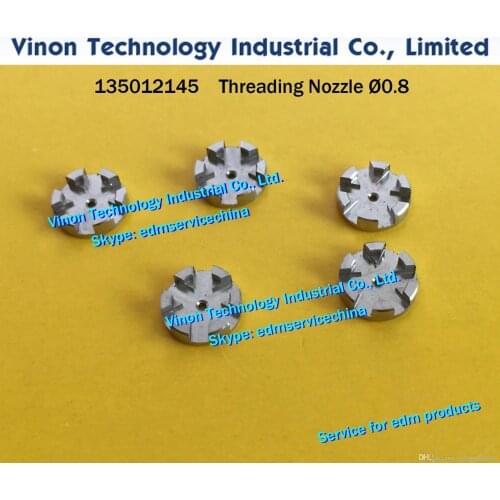1pc) 135012145 edm Diffuser Ø0.8mm (all stainless steel type) for ROBOFIL 290,300,310,510 WIRE CUT EDM PARTS 135.012.145 Thread