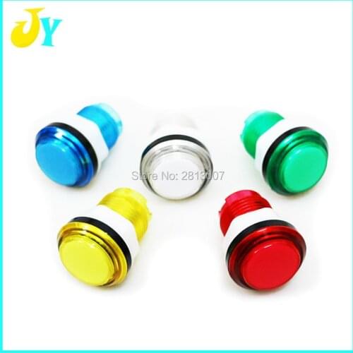 100 pcs 32mm 12V LED Illuminated Arcade Push Button Button Switch Start Button with Microswitch for DIY arcade cabinet