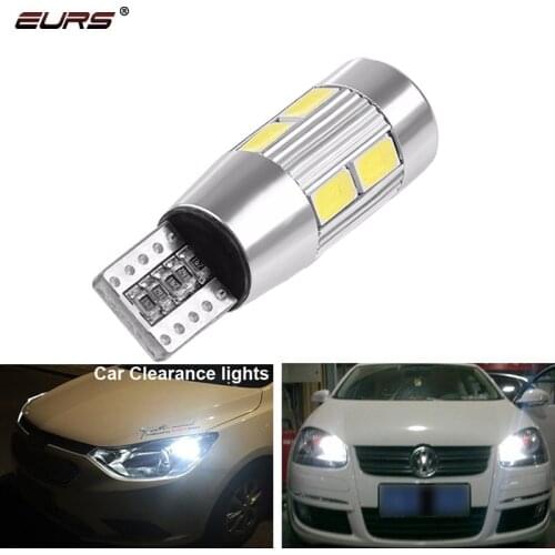 1x W5W T10 LED Canbus No error 12V 6000K 5630 10 SMD Car 5W5 LED Bulb Clearance Wedge Side Turn Singal Light Super Bright White