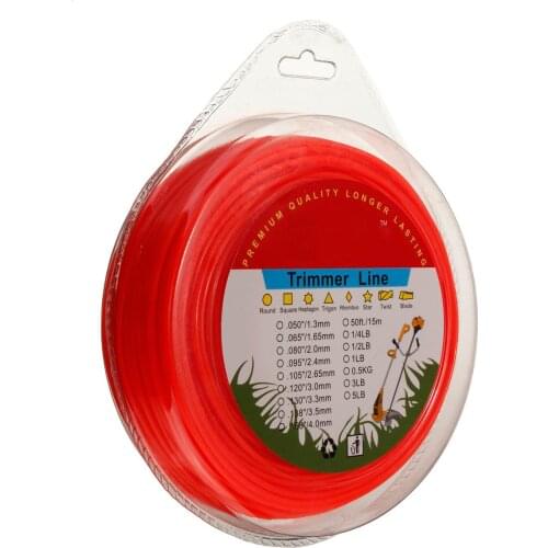2.4mm x 1LB Round Roll Grass Trimmer Line Strimmer Brushcutter Trimmer Nylon Cord Long Line Orange