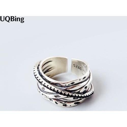 2019 Fashion Newest 925 Sterling Silver Retro Vintage Multi Layer Open Rings Jewelry