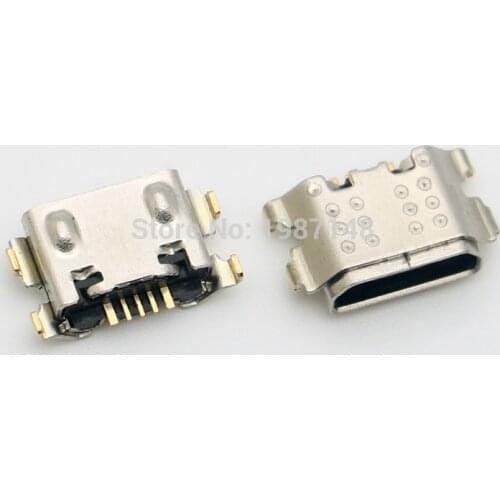 100pcs Micro USB 5Pin Jack Connector socket Data charging port tail plug For Samsung Galaxy A01 A015 A015F/DS Mini USB