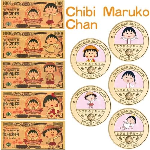 5pcs Japanese Anime Gold Plated Coins Collectibles with Box Challenge Coin Original Anime Coins Gift Set Dropshipping