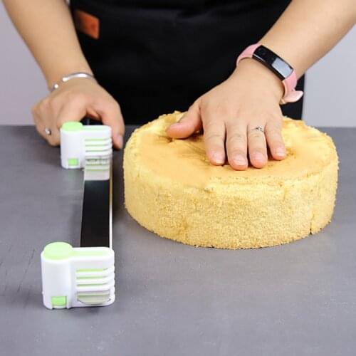 2Pcs 5 Layers DIY Cake Bread Cutter Leveler Layer Slicer Set Cutting Fixator Tools Kitchen Cake decorating Accessories Tools