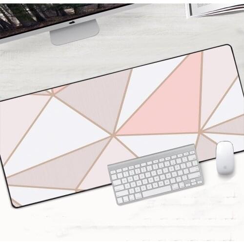 900x400x2mm White Gold Marble Keyboard Mat Desk Durable Desktop Mousepad Rubber Anti Slip Gaming Mouse Pad Computer Accessories