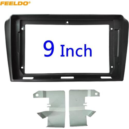 FEELDO Car 2Din Stereo Audio Fascia Frame Adapter for Mazda 3 08-13 9-Inch Big Screen CD/DVD Dash Mount Plate Trim Kit #HQ6341