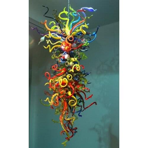 Free Shipping Murano Glass Art Long Large Chandelier Lamps