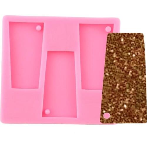 Shiny Stone Stele Silicone Mold Fondant Cake Decorating Tools DIY Craft Keychains Molds Necklace Charms Making Jewelry Moulds