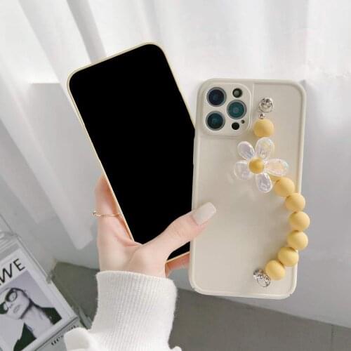 Simple Lovely Flower Phone Case For iPhone 11 12 Pro Max Mini SE 2020 6 7 8 Plus XS 6S X XR Soft Cases Silicone Cover