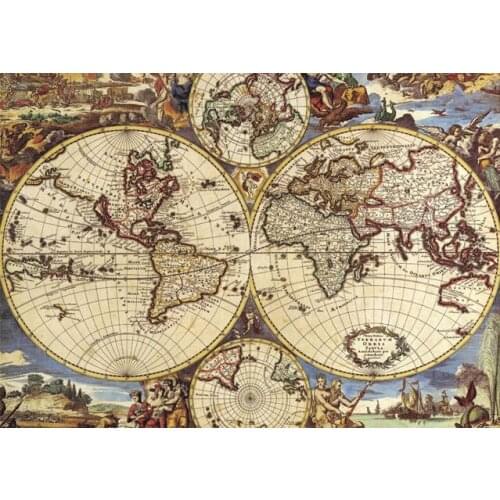 Ancient World Map The wooden puzzle 1000 pieces ersion paper jigsaw puzzle white card adult childrens educational toys