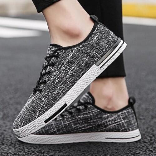 Breathable Linen Casual Mens Shoes Old Beijing Cloth Shoes Canvas Summer Leisure Flat Fisherman Driving Shoes Wicking C1-12