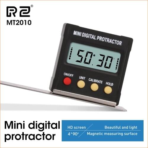 RZ Angle Protractor Universal Bevel 360 Degree Digtal Mini Electronic Digital Protractor Inclinometer Tester Measuring Tools