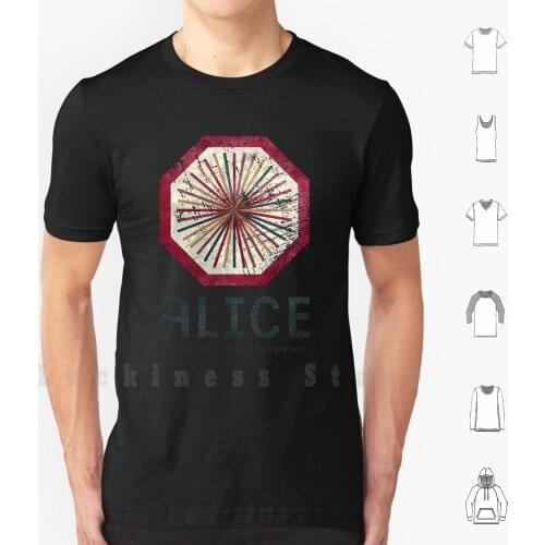 Alice Vintage Emblem T Shirt Big Size 100% Cotton Alice Ion Large Ion Collider Experiment Hadron Collider Cern Science European