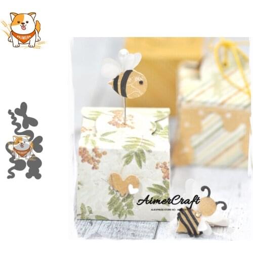 Little Bee Animal Metal Cutting Dies Scrapbooking Stencil For DIY Paper Card Decorative Embossing Die Cut Craft Dies New 2019