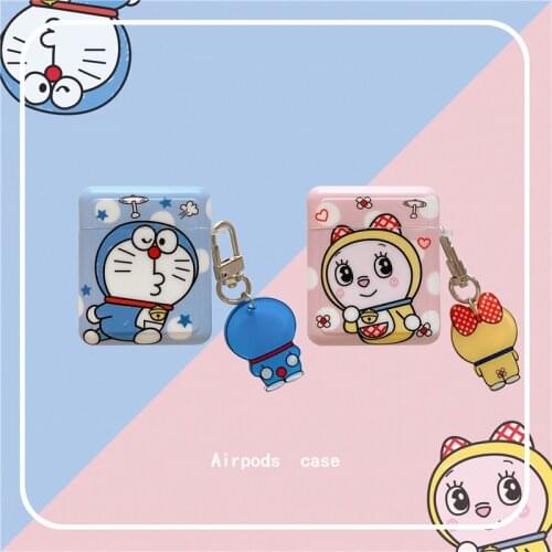 Cute Doraemon Dorami Protection Headset Cases For Apple Airpods Pro 1 2 Japan Cartoon Shockproof Earphone Cover Earphone Case