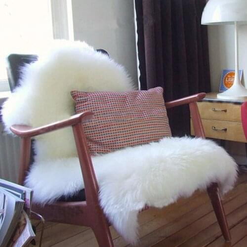 Soft Faux Sheepskin Chair Sofa seat Warm Hairy Carpet Seat Pad Plain Skin Fur Plain Fluffy Rugs Washable Floor Bedroom Mat