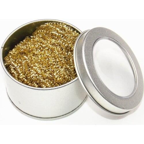 Cleaning Ball Desoldering Filter Nozzle Tip Soldering Iron Mesh Copper Metal Wire Dross Steel Box Clean Ball Tin Remove