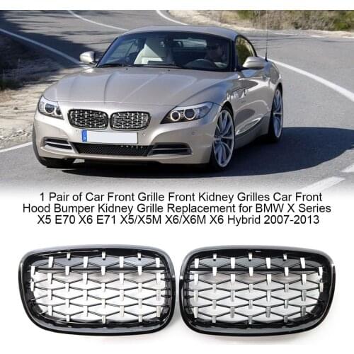 2pcs Car Front Grille Front Kidney Grilles Front Kidney Grille for B MW X Series X5 E70 X6 E71 X5/X5M X6/X6M X6 Hybrid 2007-2013