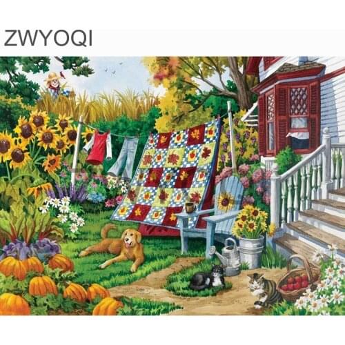 Full Round Diamond embroidery dog cat Full Square Diamond mosaic Sunflower dog cat pumpkin 5D DIY Diamond painting Cross stitch