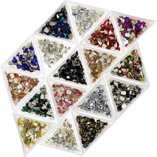 Swarovsky Super Glitter Crystal AB Rhinestones Flat Back Glass Chameleon Nail Rhinestones For Charms 3D Nails Art Decorations