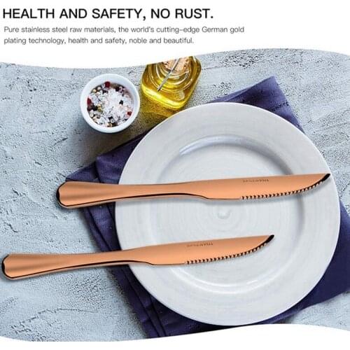 Table Steak Knife Steak Cutter Solid Stainless Steel Cutter Kitchen Food Cutter Meat Fish Knife Kitchen Utensil Dinnerware
