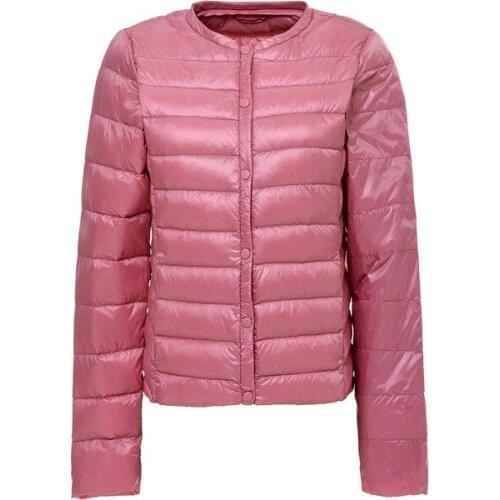 Ultra Light Down Jacket Women Candy Colors Stand Collar Solid Parka Winter Jacket Campera De Pluma Mujer Jaqueta Feminina JK-700