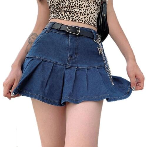 Sexy Skirts Mini Skirt for Women Gothic Denim Skirts 2021 Fashion Style Comfortable Breathable Summer New Arrivals Clubwear