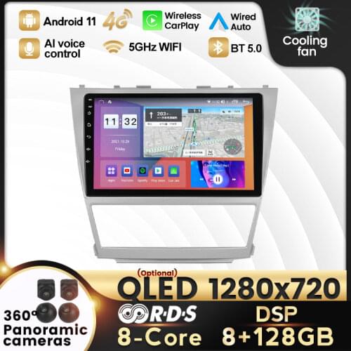 10.1inch full touch screen Android 10 For Toyota Camry 2007~2011 car radio wifi gps navigator BT DSP