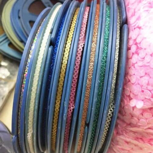 11pcs*100Yards 9mm Round Sequin Spangles PVC Sewing Machine Reel DIY Accessories For Crafts Custom Colors