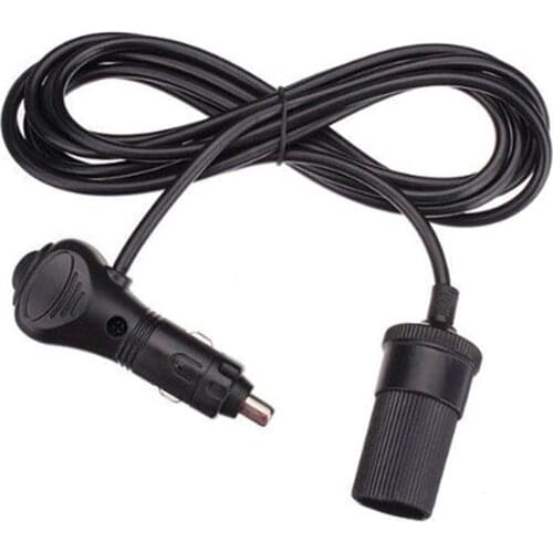 12V Wire Adapter Plug Socket Lead Connector Accessory Cord Car Cigarette Lighter 3m Extension Cable Black With Switch