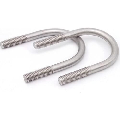 2pcs M10 standard stainless steel U screw type bolt shaped tube clamp screws bolts tube diameter 42mm-57mm length