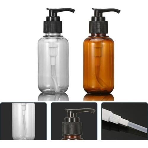 6PCS Women Pump Bottle Plastic Empty Portable Soap Dispenser Travel Liquid Dispenser Spray Bottle Nebulizer Cosmetic Atomizer