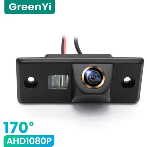 GreenYi 1080P HD 170° Car Rear View Camera For VW SKODA FABIA SANTANA POLO TIGUAN TOUAREG PASSAT 4 pin Vehicle Parking AHD