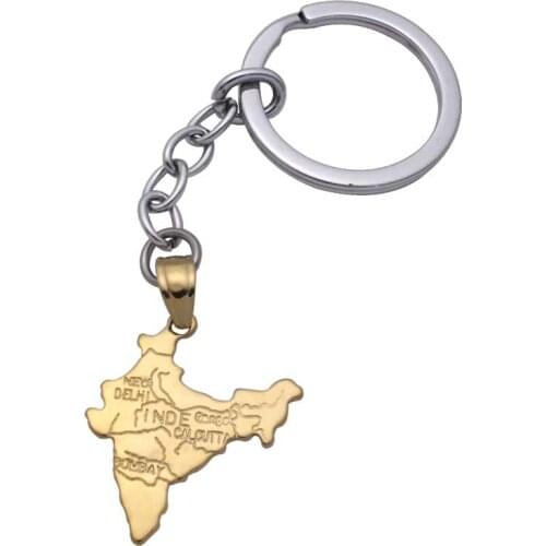 Zkd Inde map National Flag key chain & key ring country map jewelry
