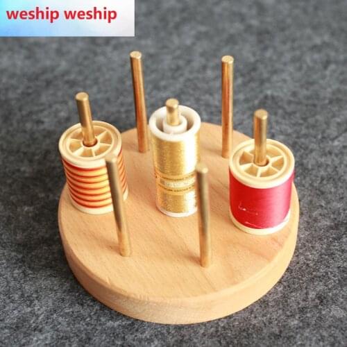 Beech Sewing thread spool French embroidery Storage tool