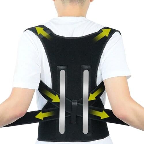 Elastic Adjustable Breathable Mesh Steel Plate Belt Women Orthopedic Posture Corrector Brace Shoulder Lower Back Support Belt