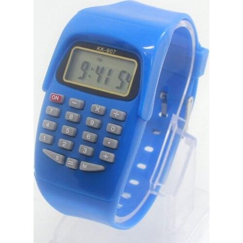 Electronic Watch Calculator Student Exam Watch 8-digit Calculator with Time and Date Display Students Children Calculating Tool