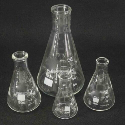 Erlenmeyer Borosilicate Glass Flask Narrow Neck Conical Triangular Flask Laboratory Chemical Equipment 50 Ml To 5000ml