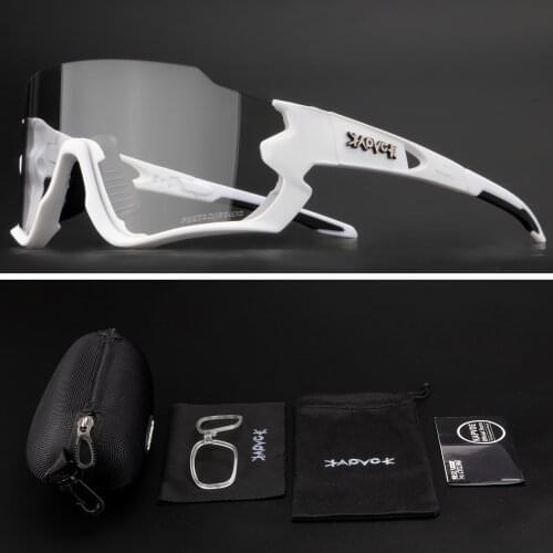 Kapove Photochromatic Cycling Glasses1 Lens UV400 Outdoor Cycling Sunglasses Men MTB Goggles Bicycle Eyewear Sports Bike Goggles