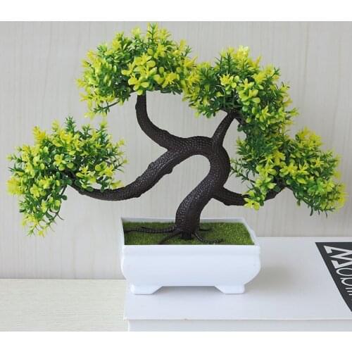 F Pine bonsai Artificial Plant plastic bonsai for Wedding Party Home Desktop decorative plant flowers Fake flowers decotation