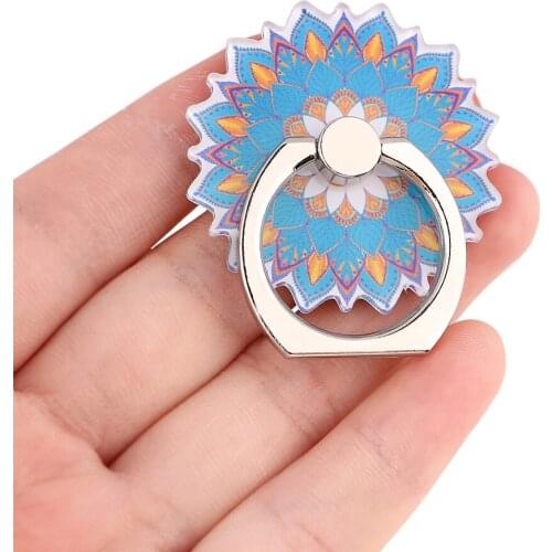 JY206 Art Yoga Flower 360 Degree Finger Ring Smartphone Stand Holder Mobile Phone Funny Holder Stand For All Phone