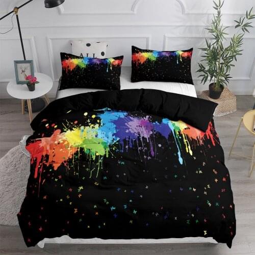 Colorful Splash 3D Print Bedding Set Butterfly Duvet Cover Sets Comforter Bed Linen Twin Queen King Single Size Dropshipping