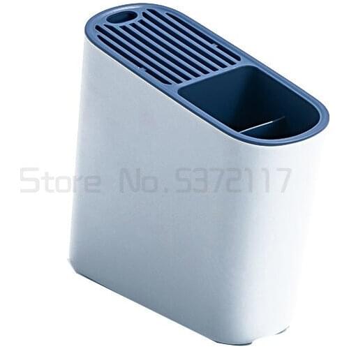Inclinedknife rack kitchen shelf plastic knife seat drain rack kitchen knife chopsticks cage integrated partition storage