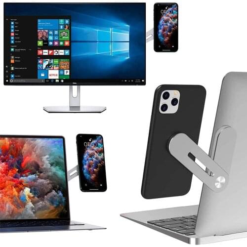 Metal Laptop Screen Support Holder Display Clip Adjustable Phone Stand Laptop Dual Monitor Side Mount Connect Tablet Bracket