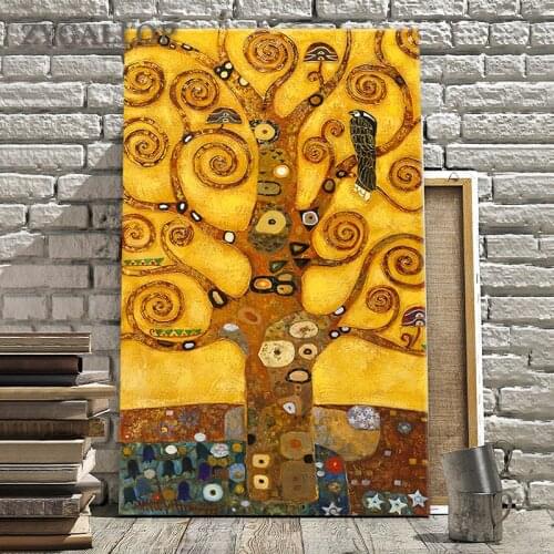Tree Of Life Wall Art Canvas Painting Gustav Klimt Oil Paintings Prints Poster Wall Pictures For Living Room Decoration tableau